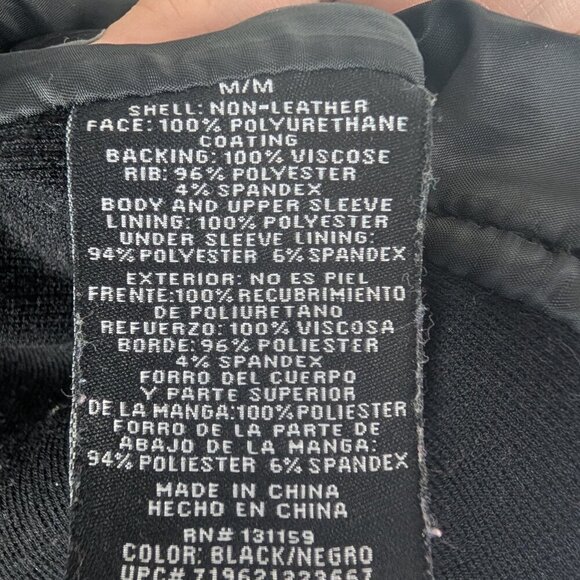 Shelly Collection Black Faux Leather Moto Biker Jacket - Picture 8 of 9